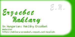 erzsebet maklary business card